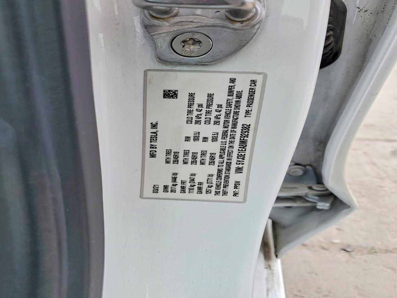 2021 TESLA MODEL 3