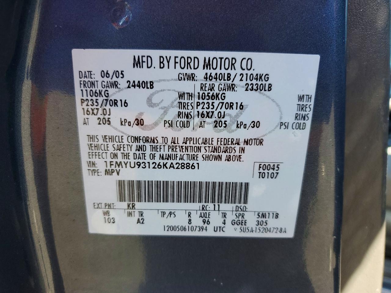2006 FORD ESCAPE