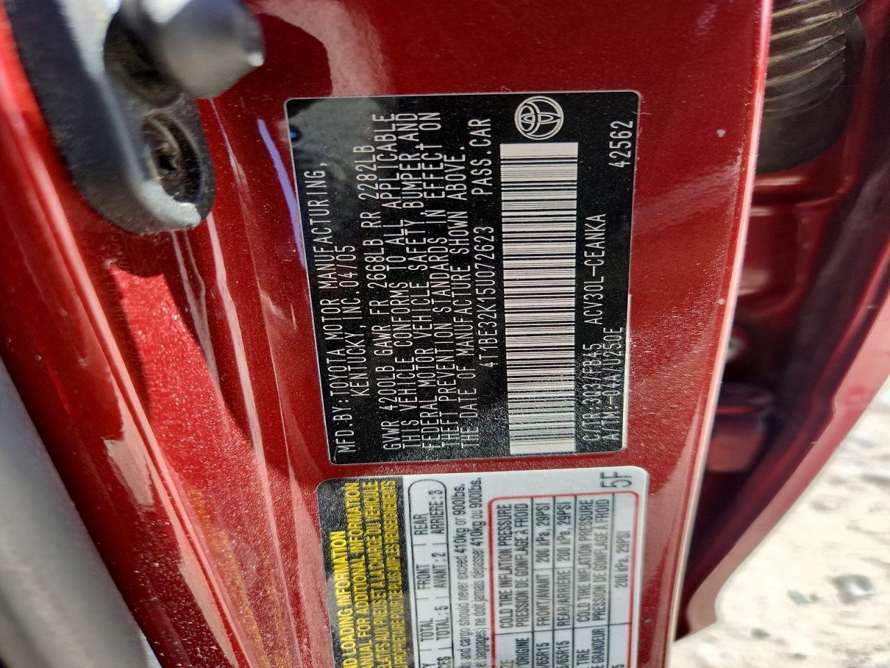 2005 TOYOTA CAMRY