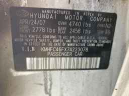 2007 HYUNDAI Azera
