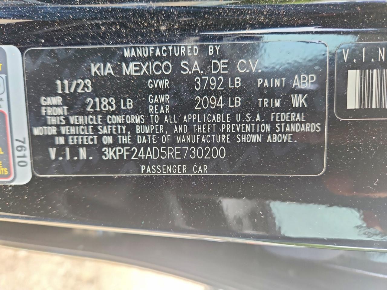 2024 KIA FORTE