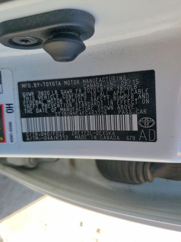 2015 TOYOTA COROLLA