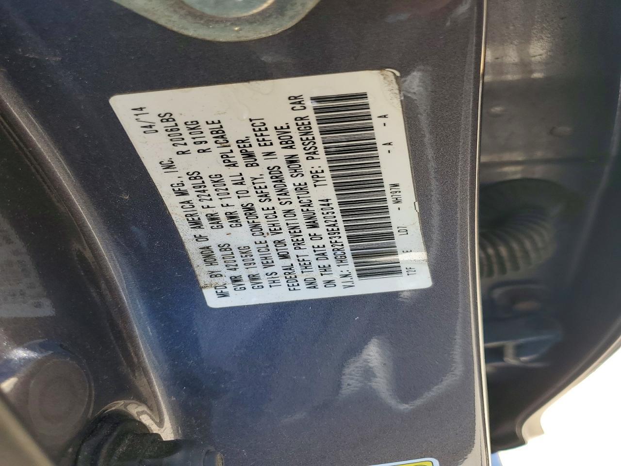 2014 HONDA ACCORD