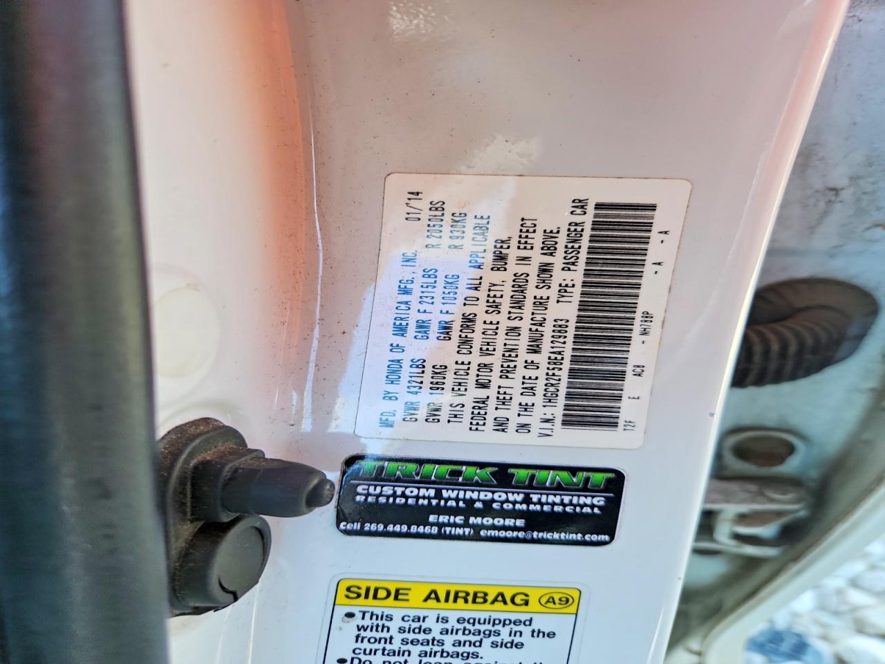 2014 HONDA ACCORD