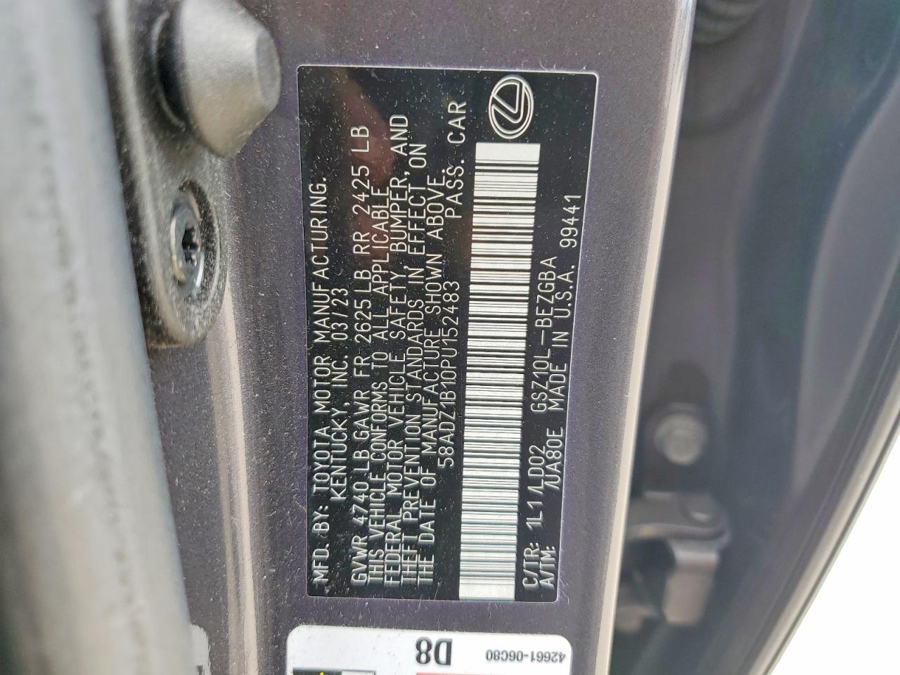 2023 LEXUS ES 350