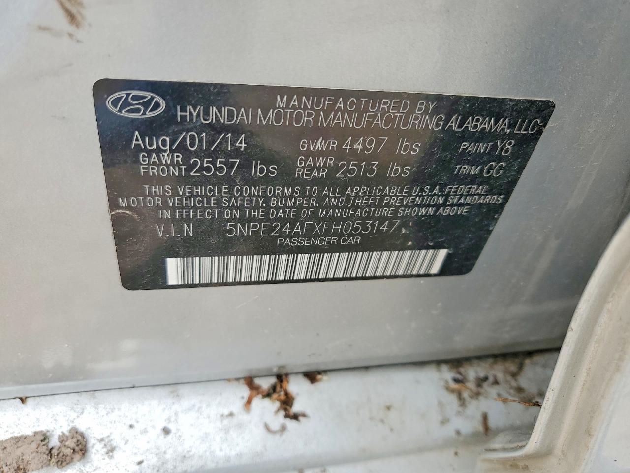 2015 HYUNDAI SONATA