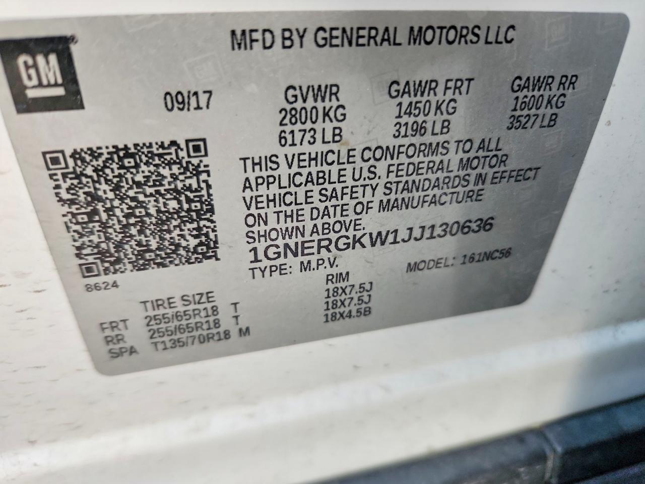 2018 CHEVROLET TRAVERSE