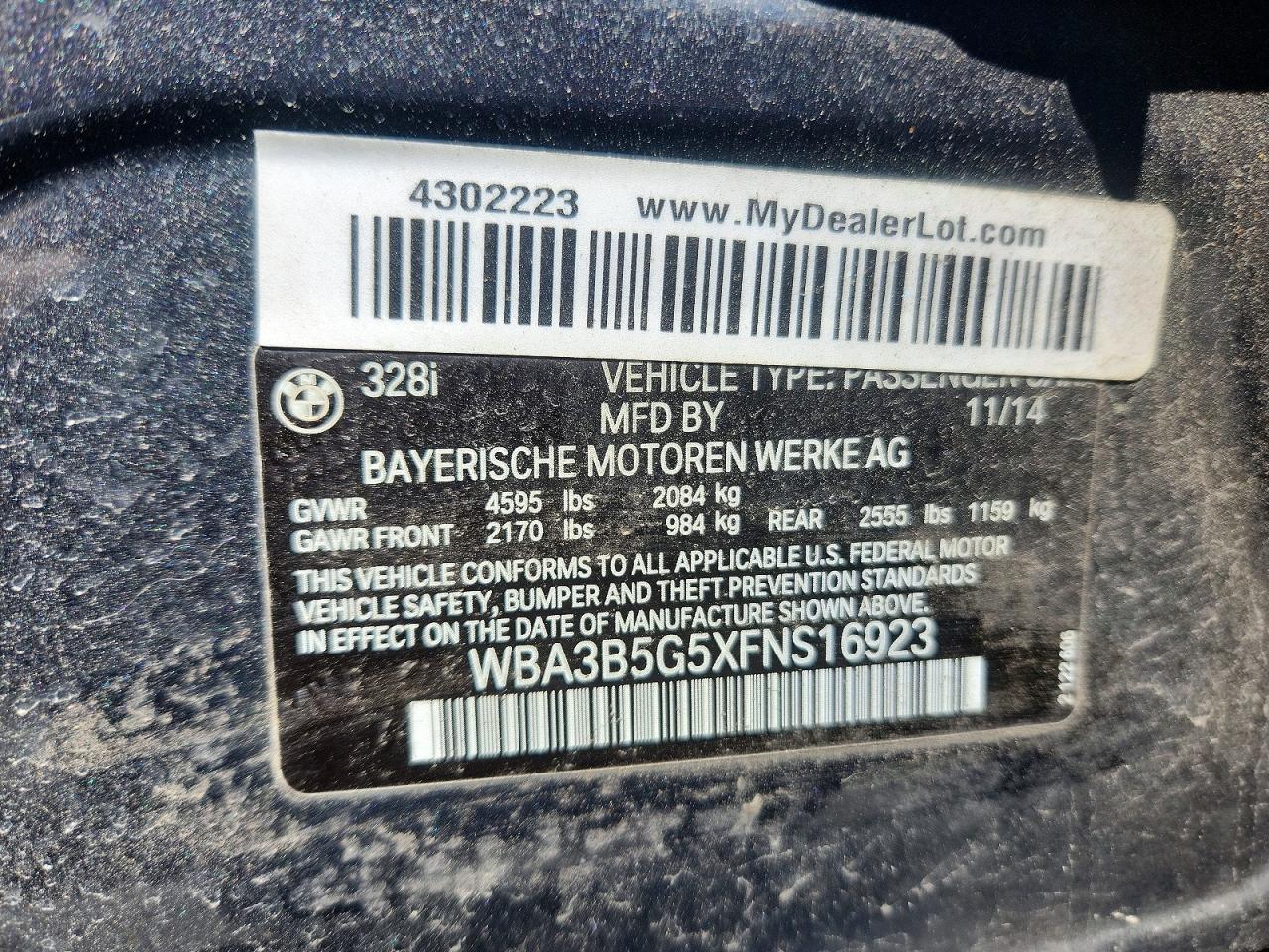 2015 BMW 3 SERIES