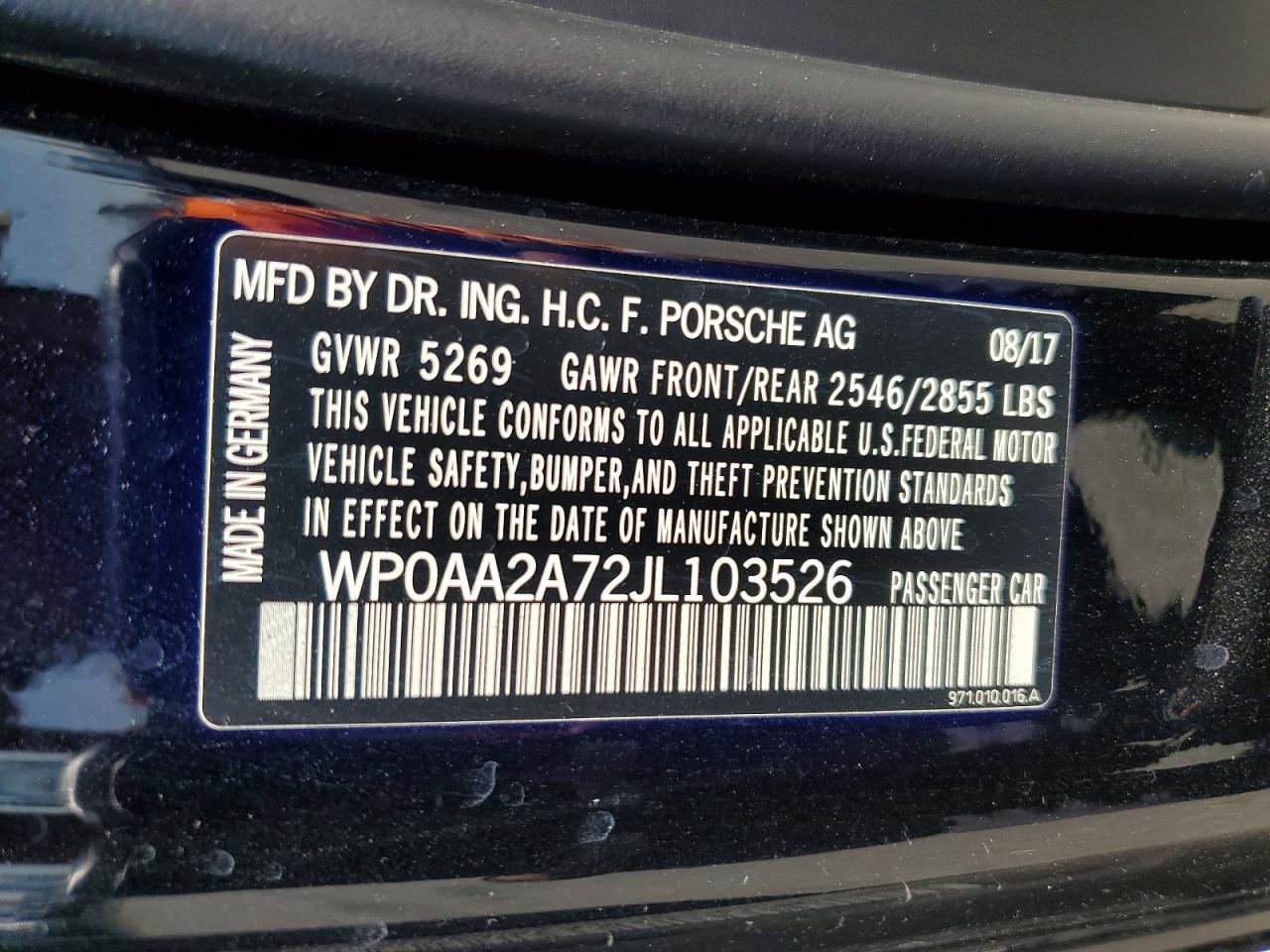 2018 PORSCHE Panamera