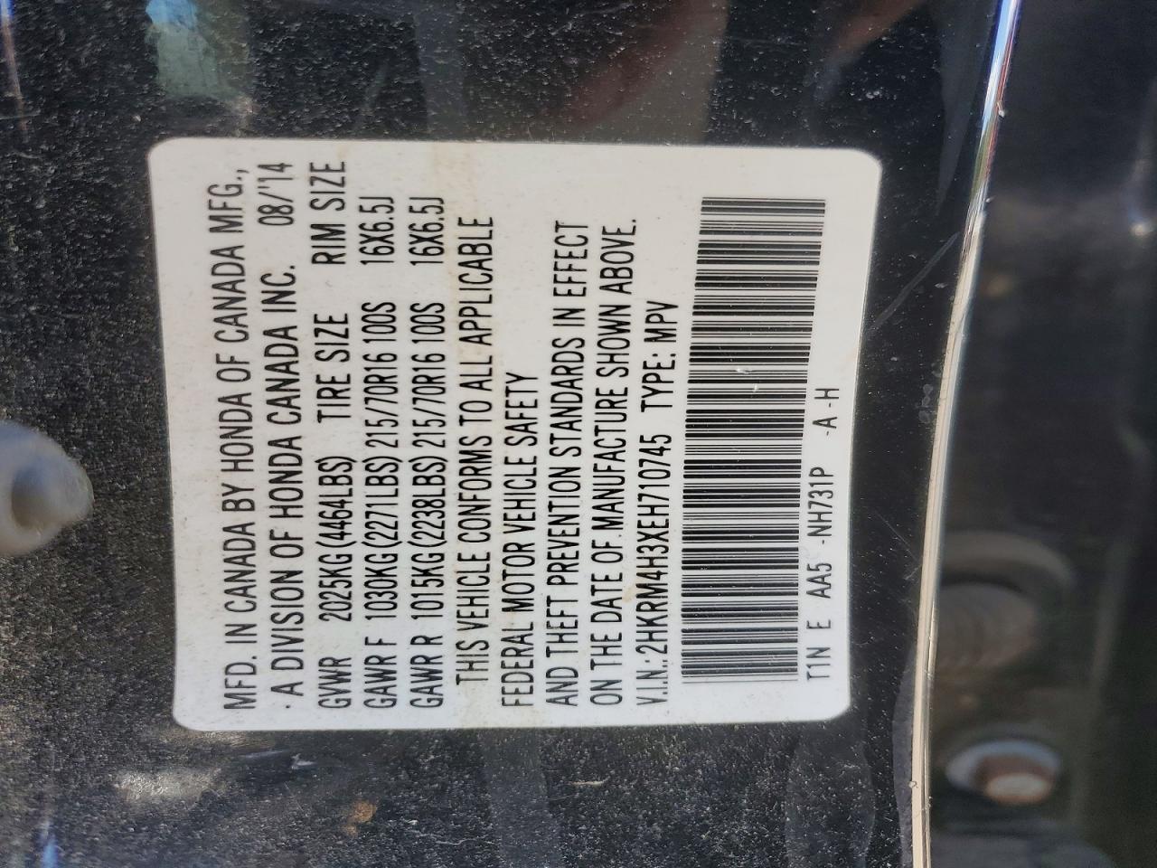 2014 HONDA CR-V