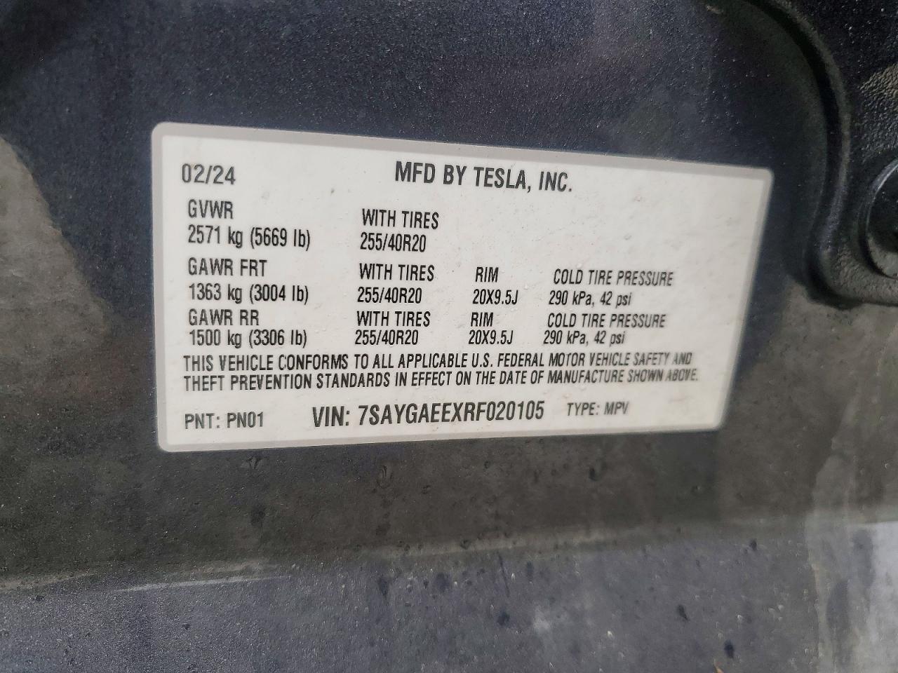 2024 TESLA MODEL Y