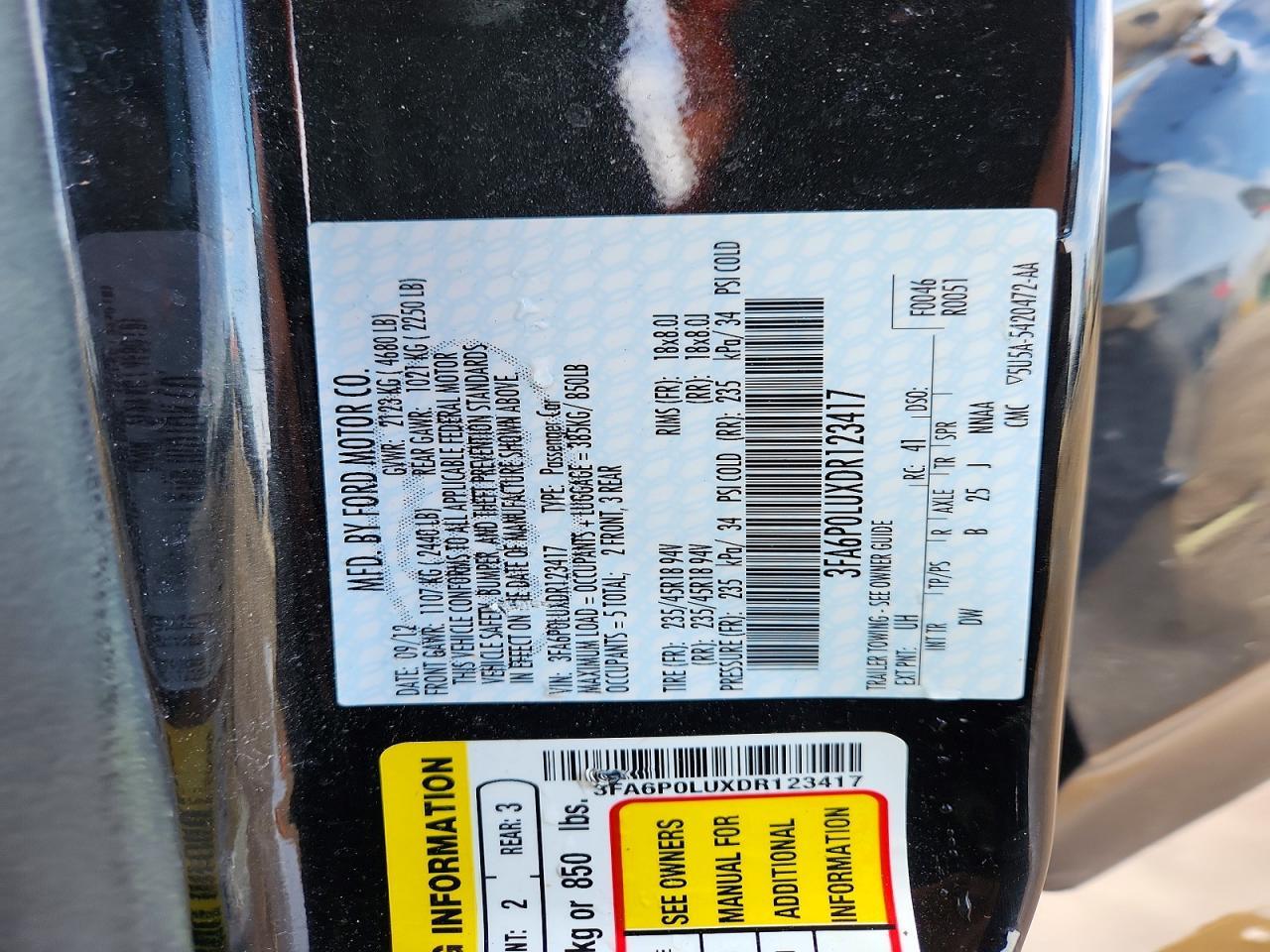 2013 FORD FUSION