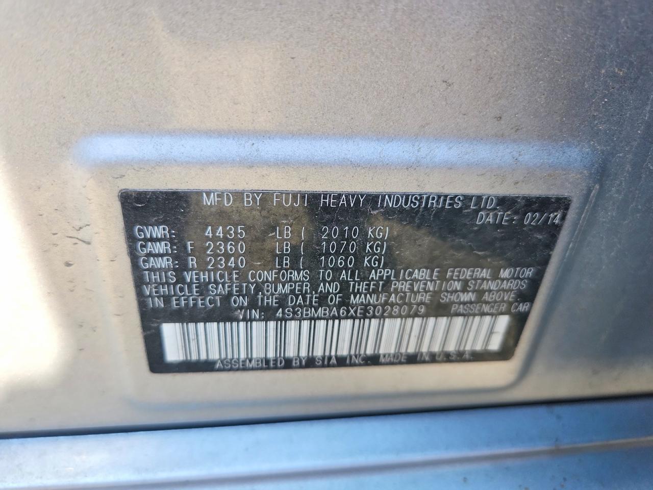 2014 SUBARU Legacy