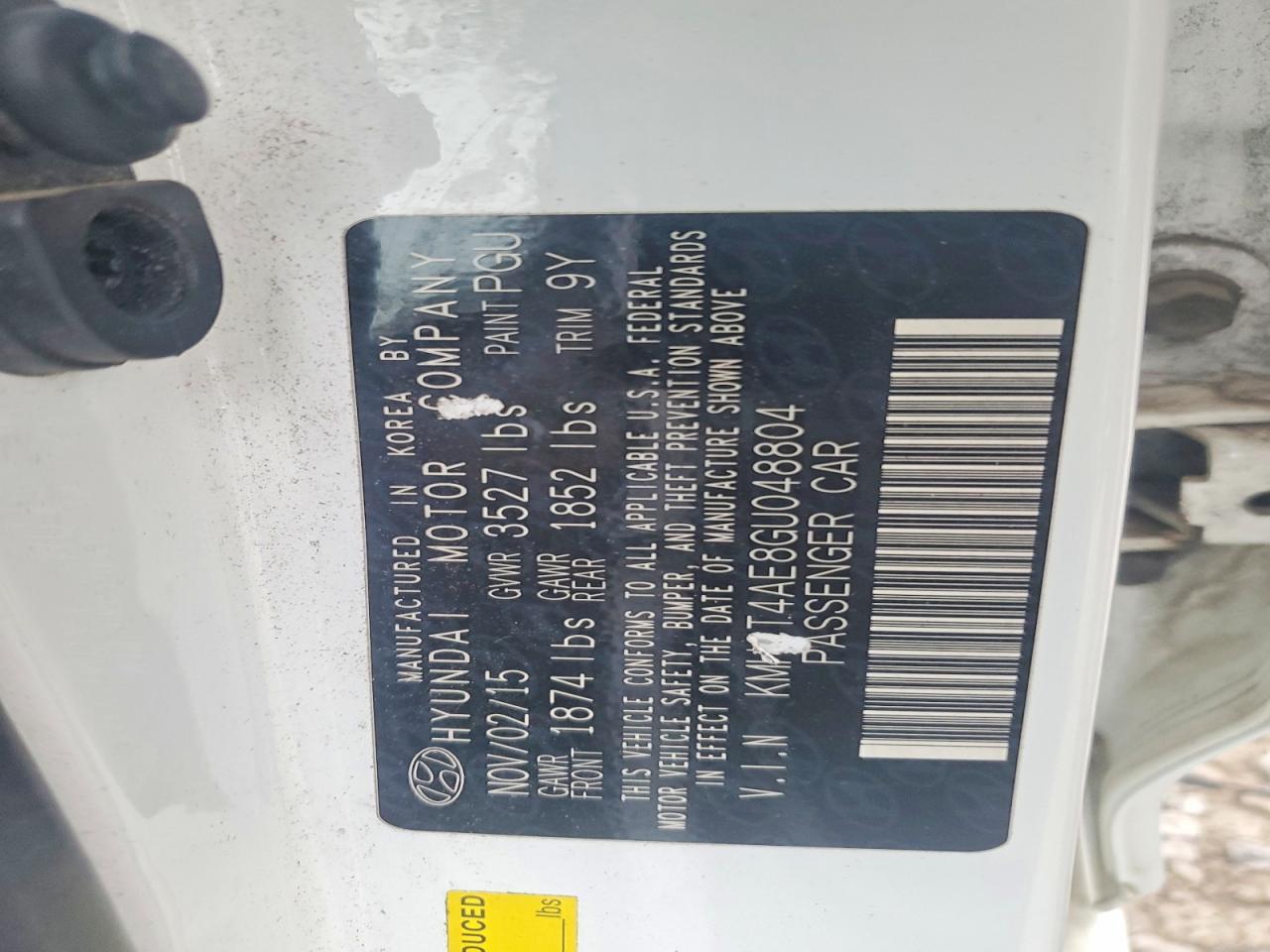 2016 HYUNDAI ACCENT