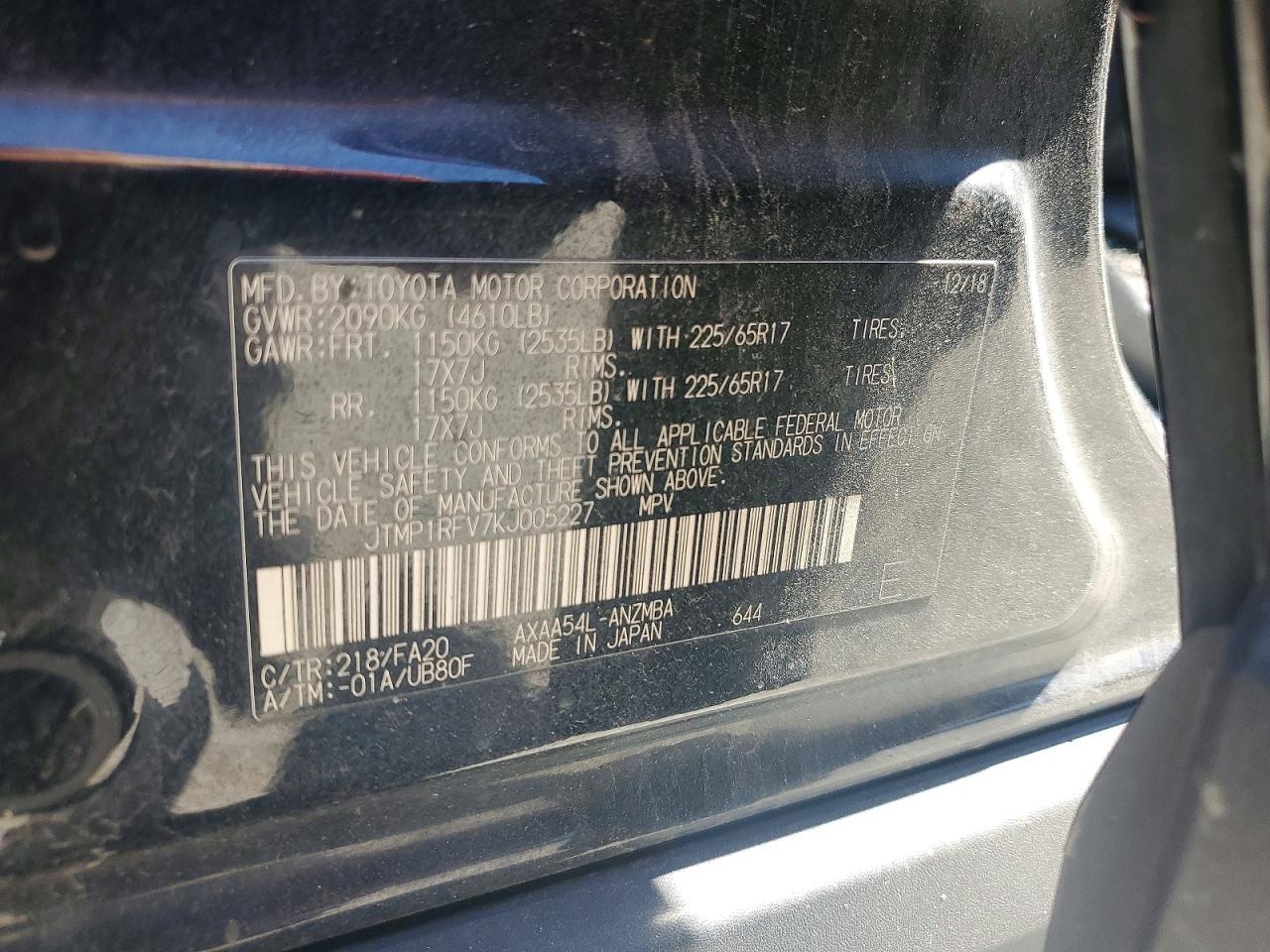 2019 TOYOTA RAV4
