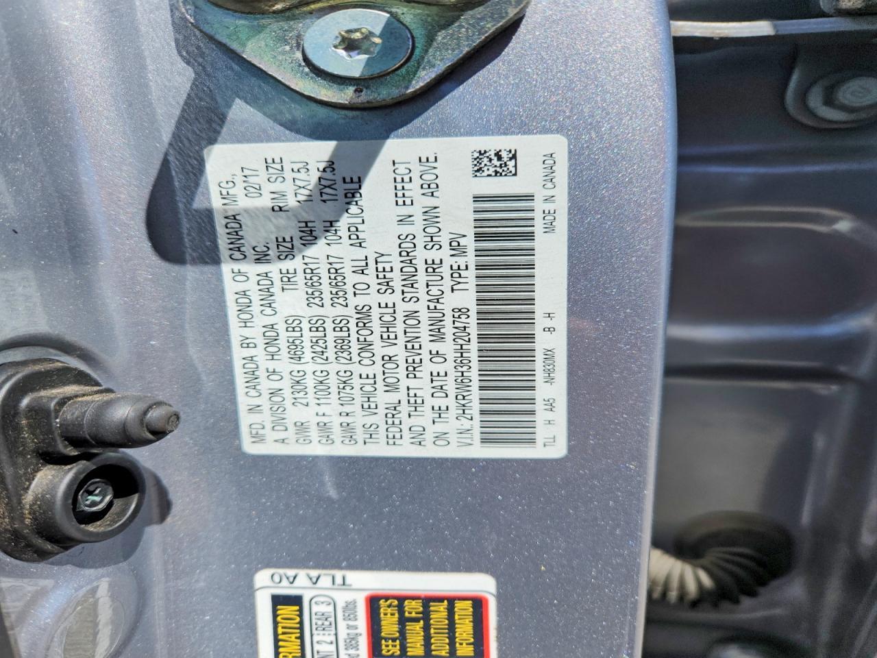 2017 HONDA CR-V