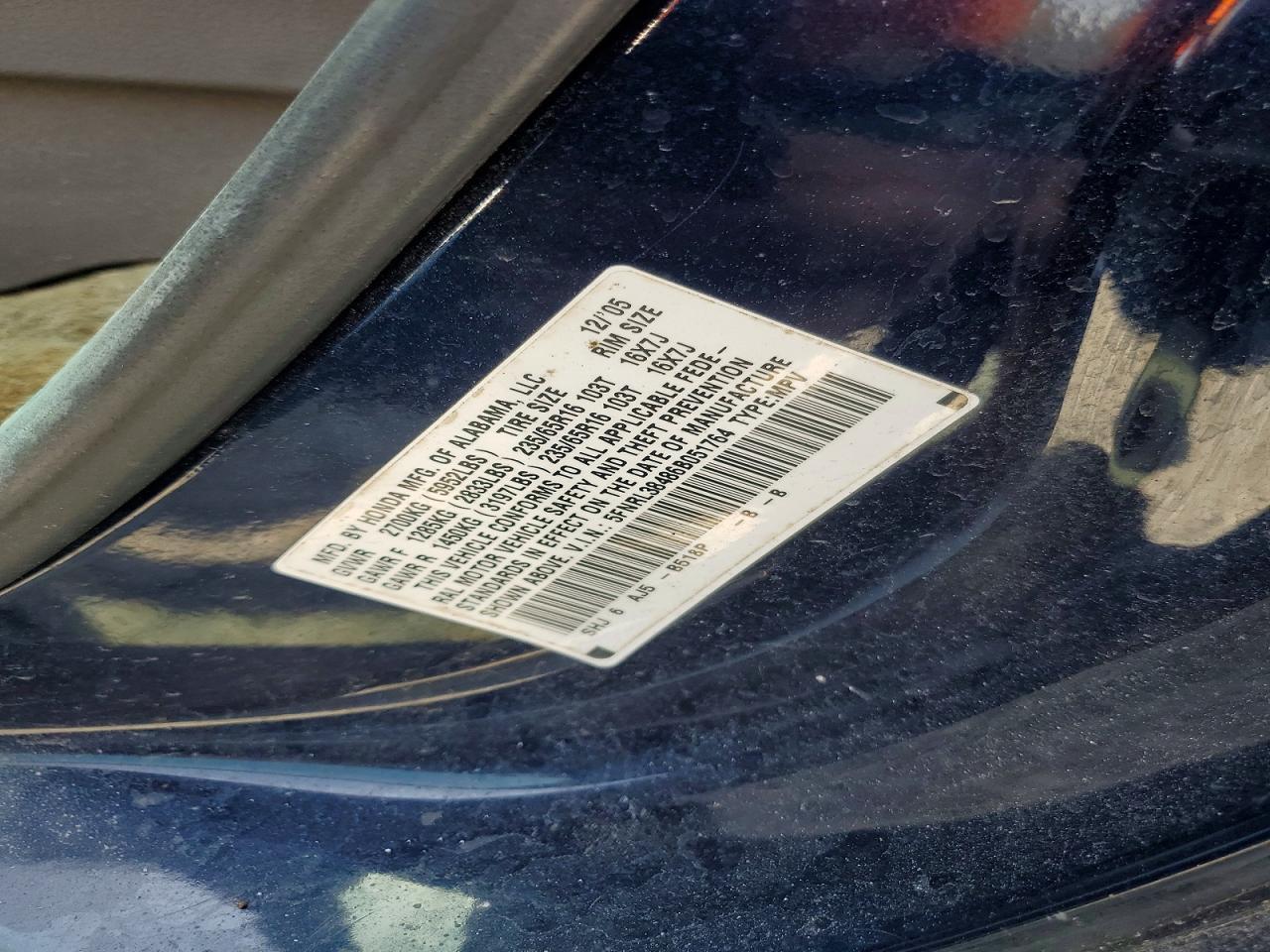 2006 HONDA ODYSSEY