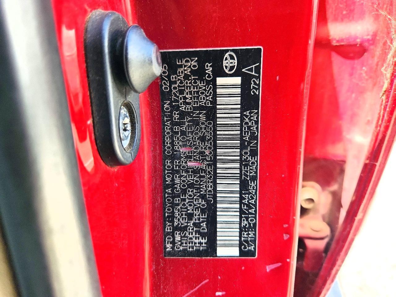 2005 TOYOTA COROLLA