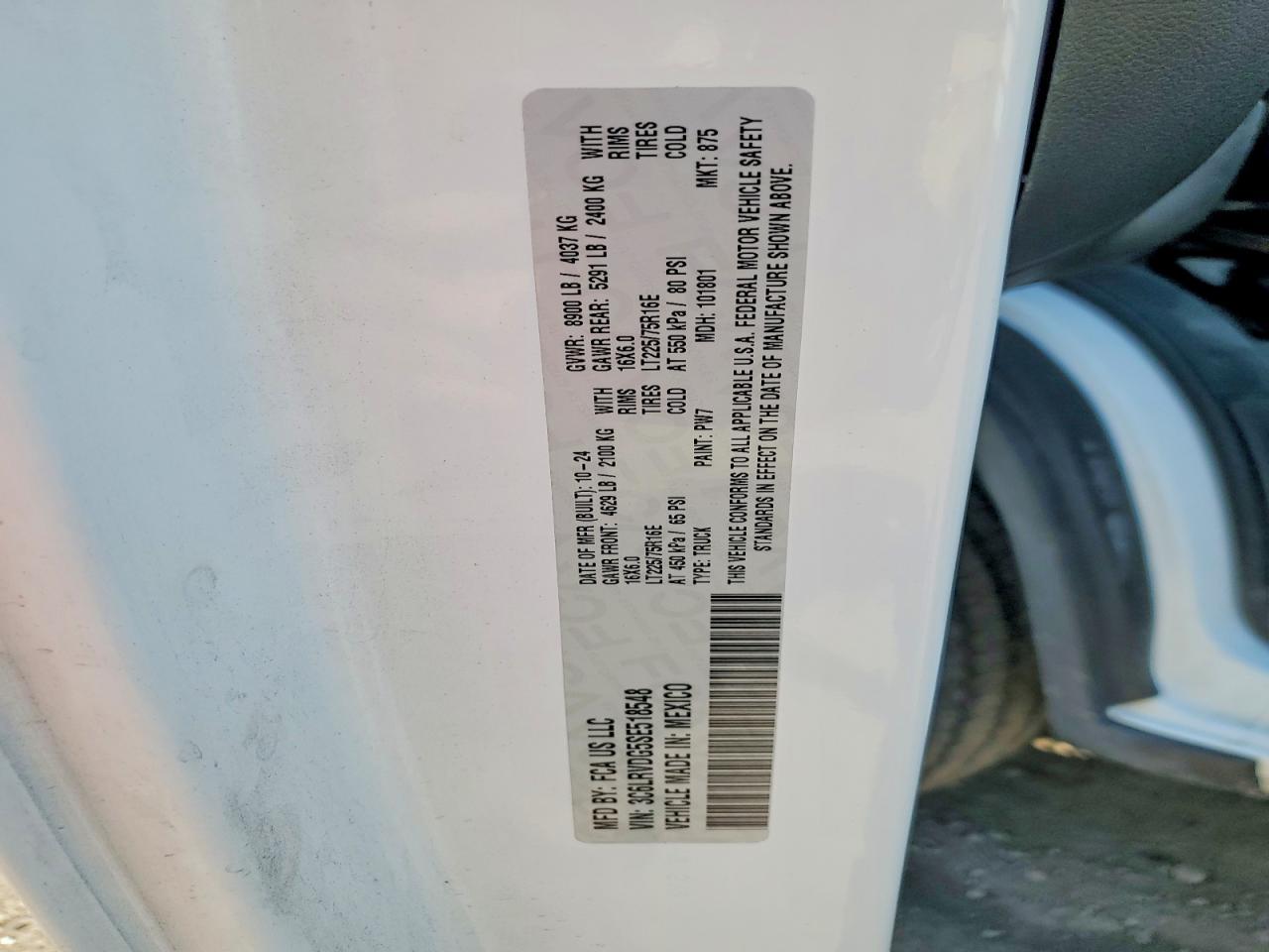 2025 RAM ProMaster 2500