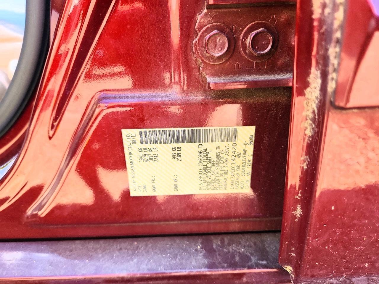 2012 NISSAN ALTIMA