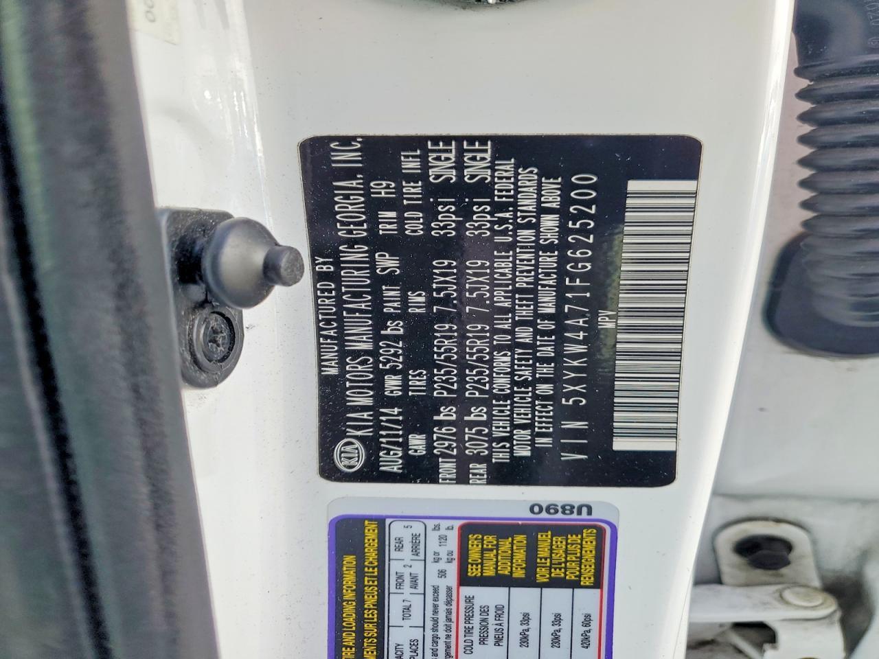 2015 KIA SORENTO