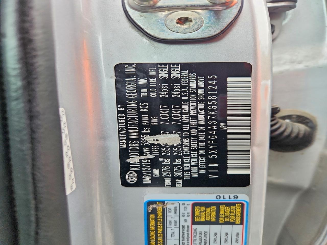 2019 KIA SORENTO