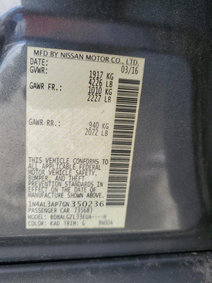 2016 NISSAN ALTIMA