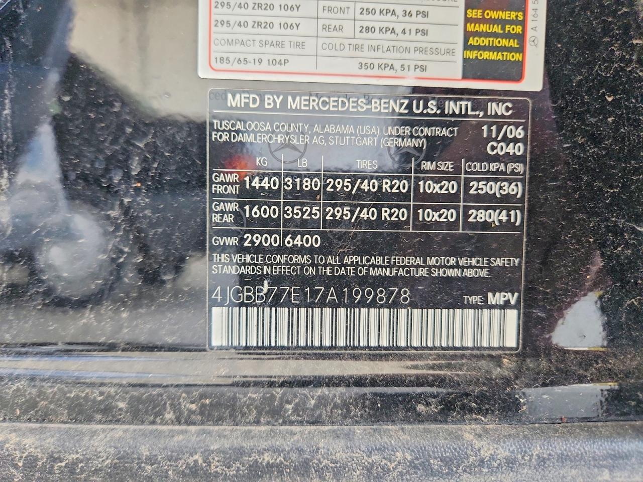2007 MERCEDES-BENZ ML-Class