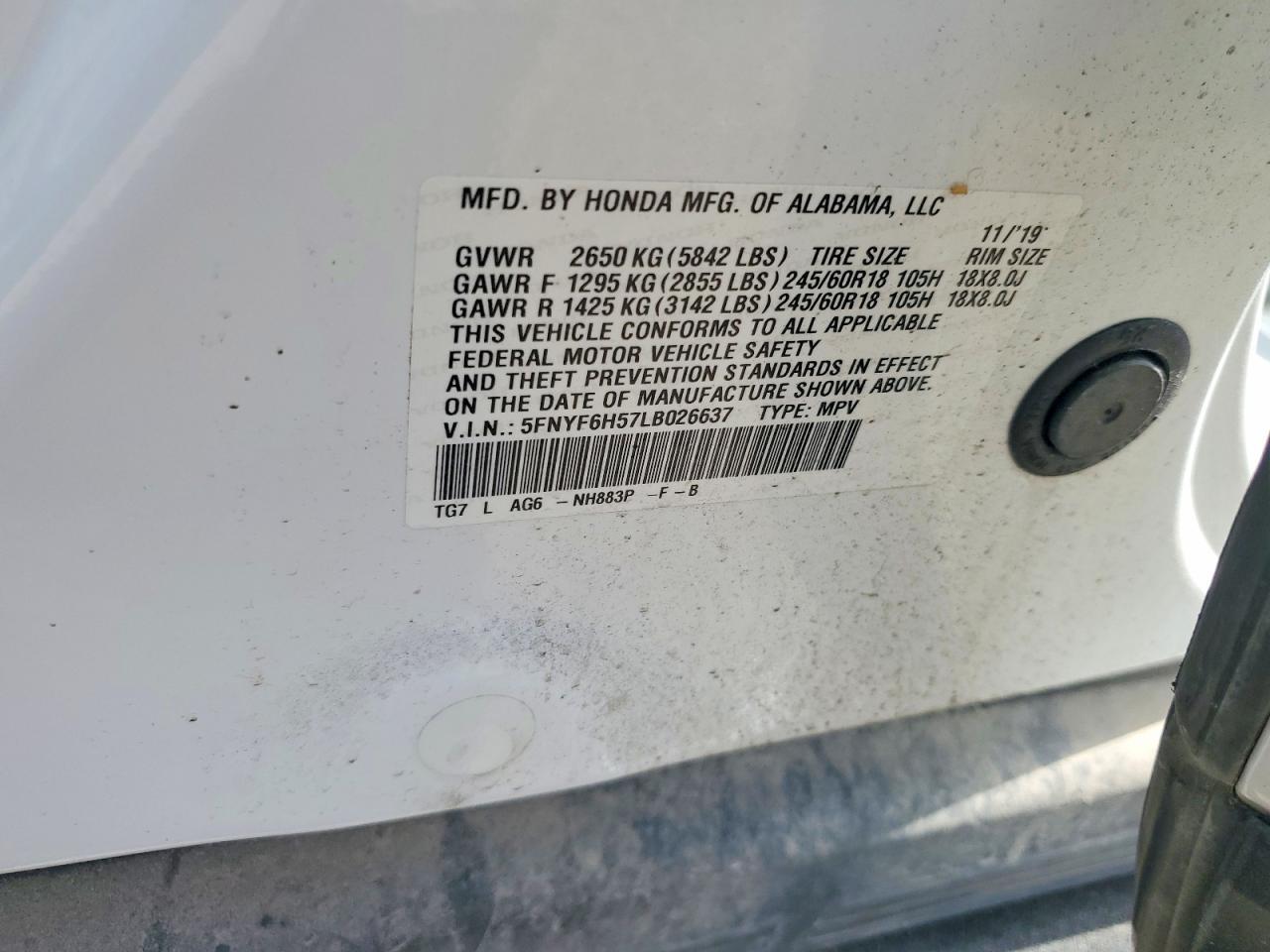 2020 HONDA PILOT