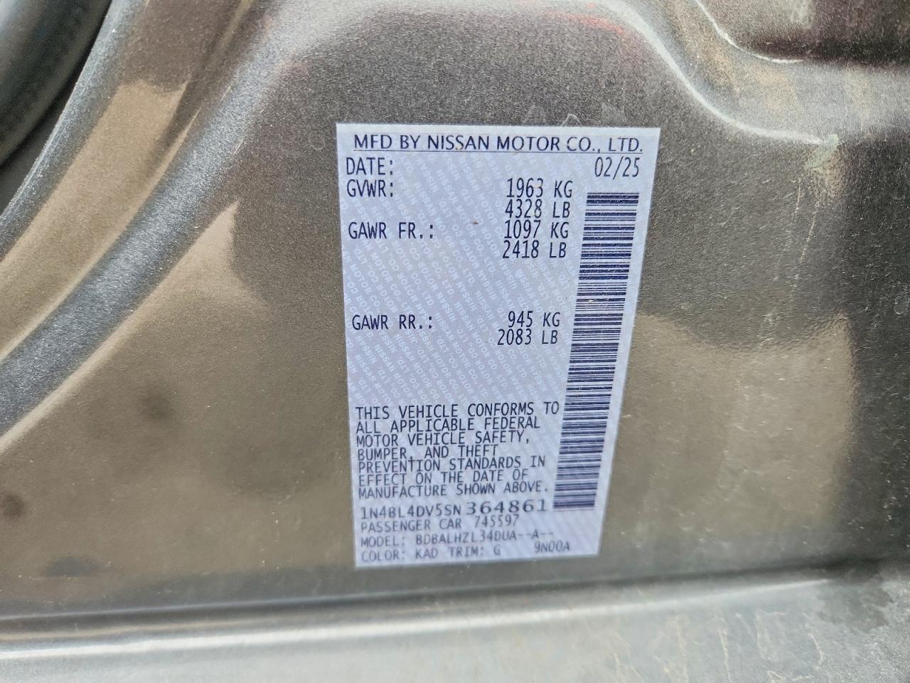 2025 NISSAN ALTIMA