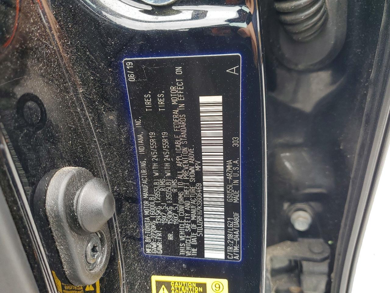 2019 TOYOTA HIGHLANDER