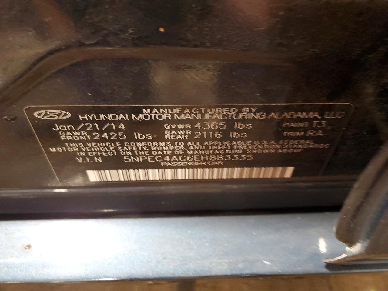 2014 HYUNDAI SONATA