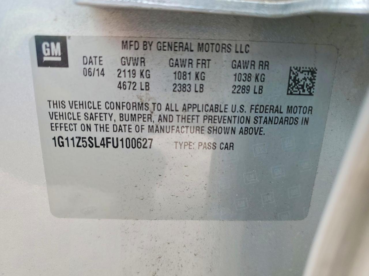 2015 CHEVROLET IMPALA