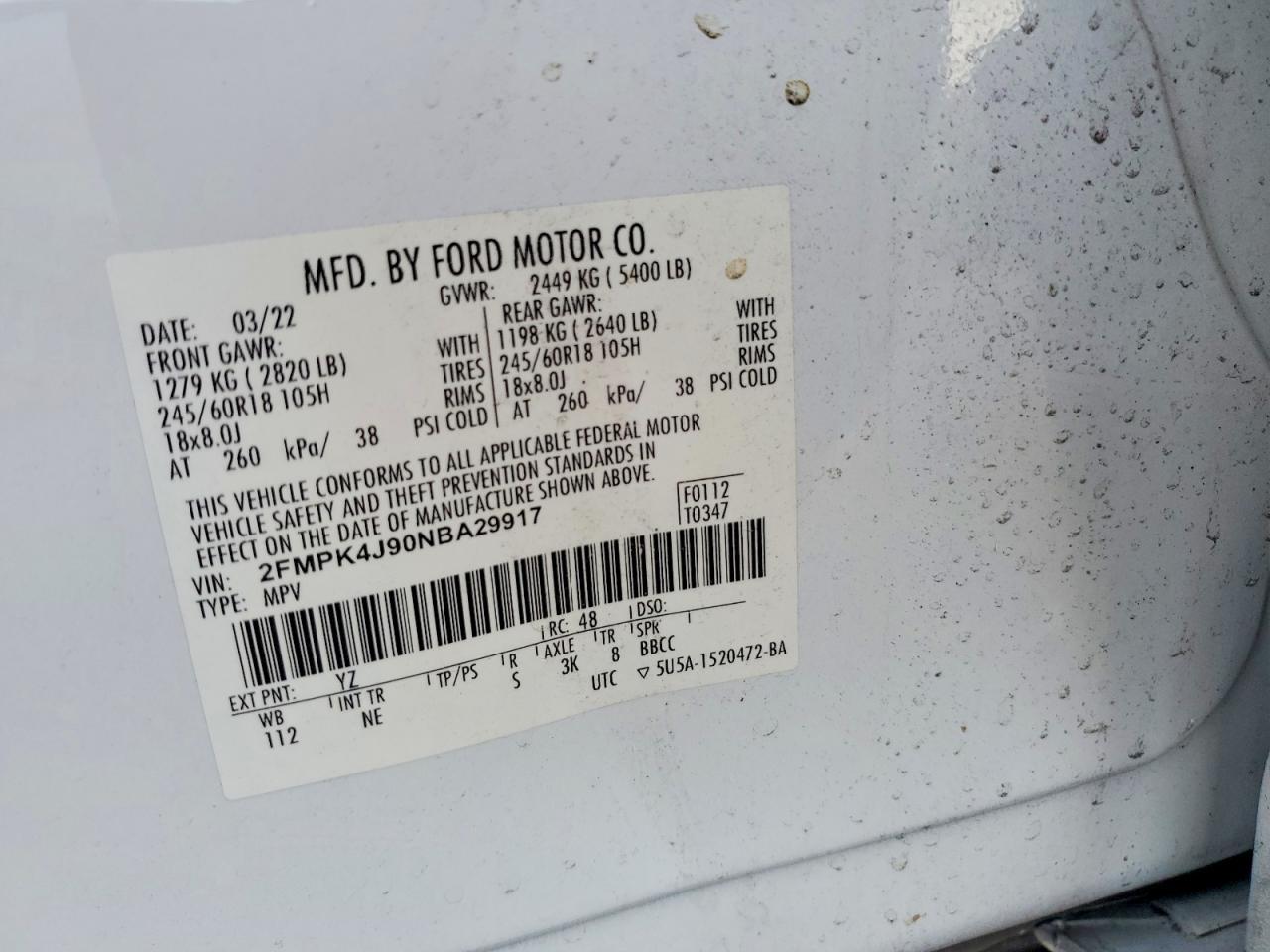 2022 FORD EDGE