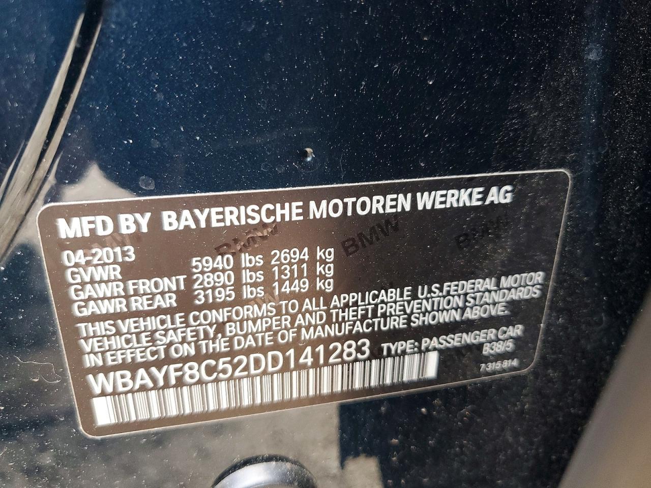 2013 BMW 7 series