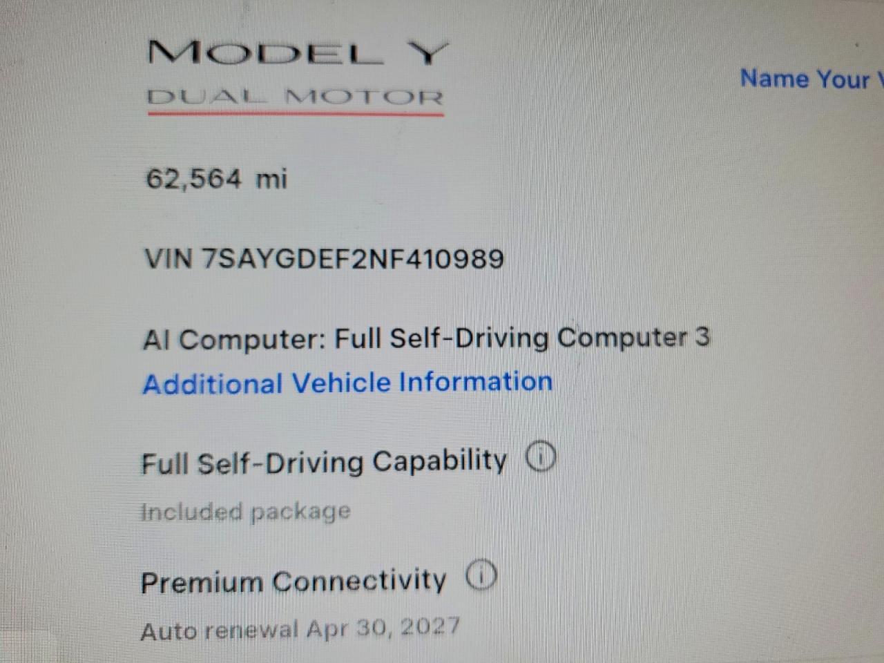 2022 TESLA MODEL Y