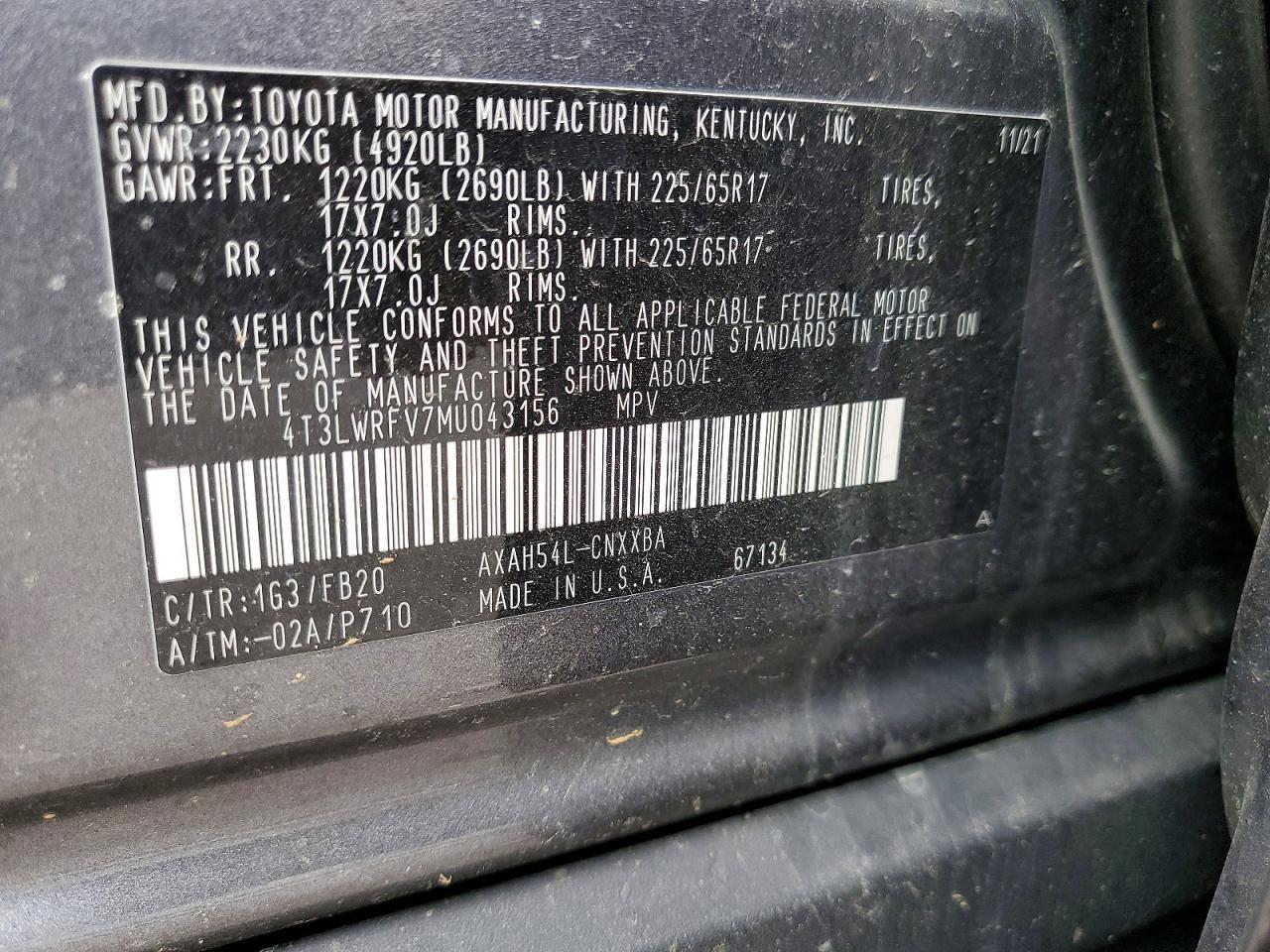2021 TOYOTA RAV4