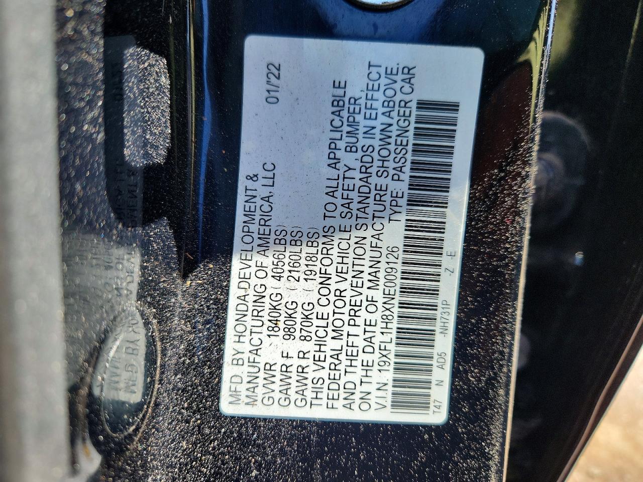 2022 HONDA CIVIC