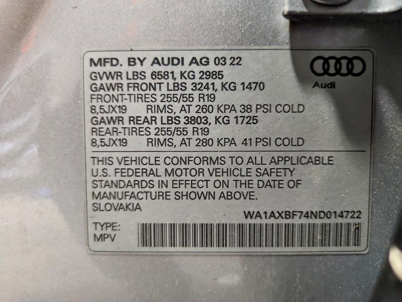 2022 AUDI Q7