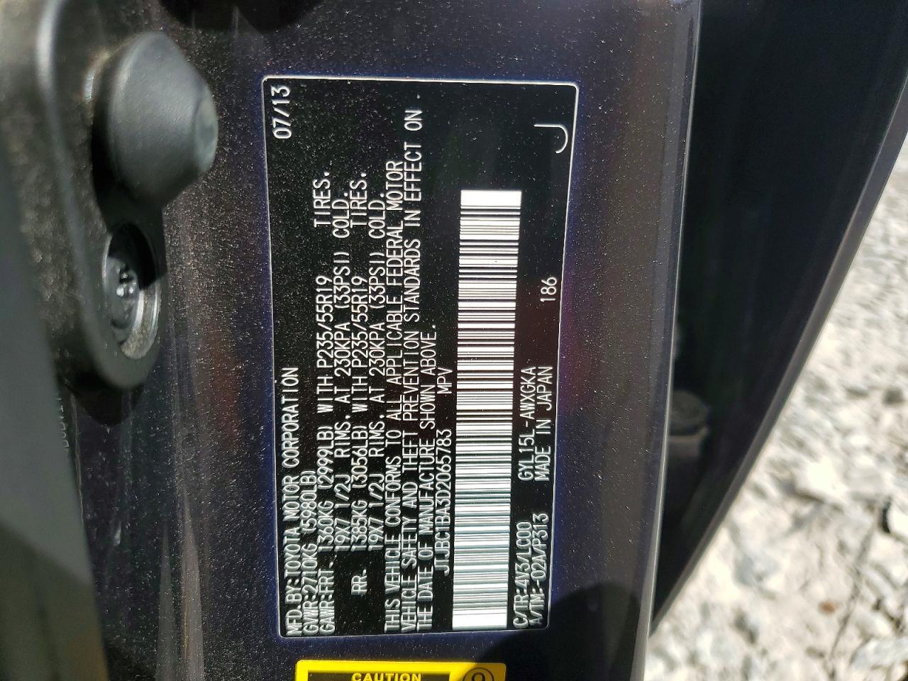 2013 LEXUS RX 450H