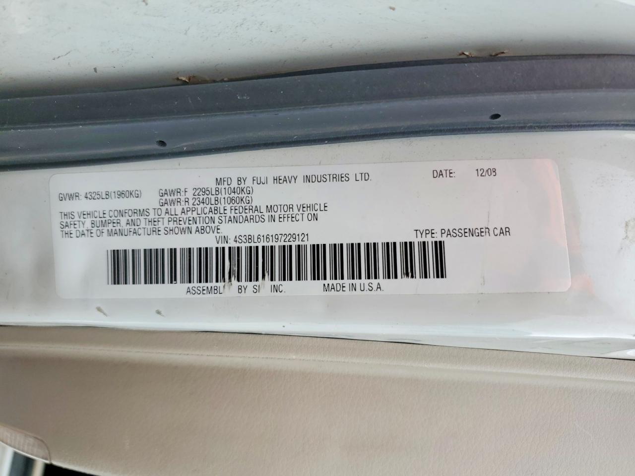 2009 SUBARU Legacy