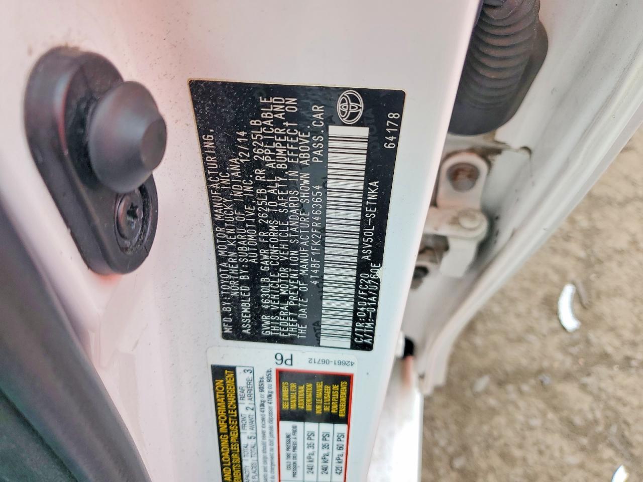2015 TOYOTA CAMRY