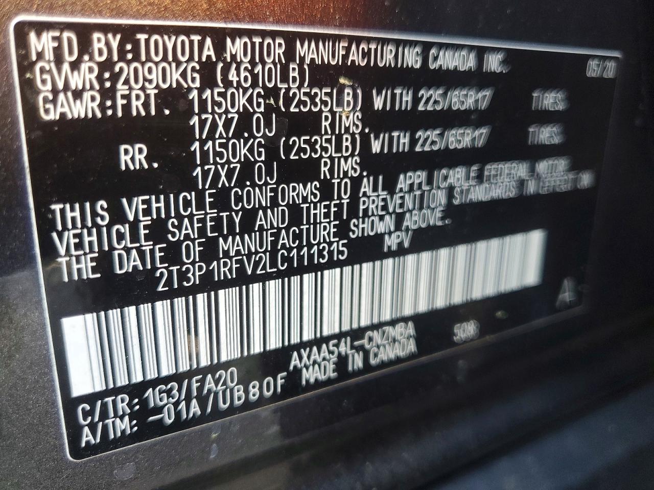 2020 TOYOTA RAV4