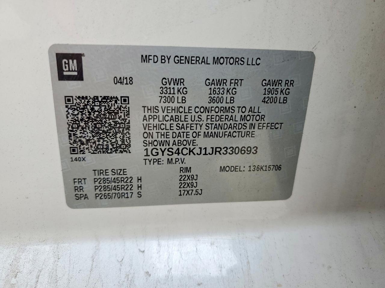 2018 CADILLAC ESCALADE