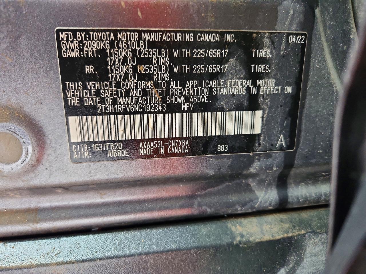2022 TOYOTA RAV4