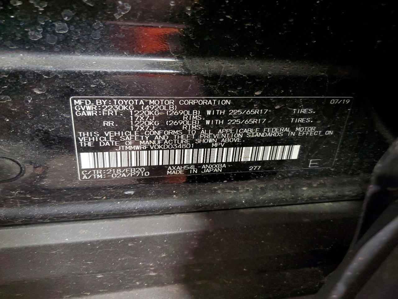 2019 TOYOTA RAV4
