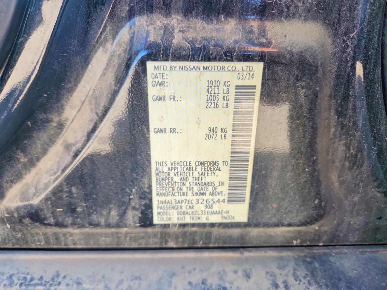2014 NISSAN ALTIMA