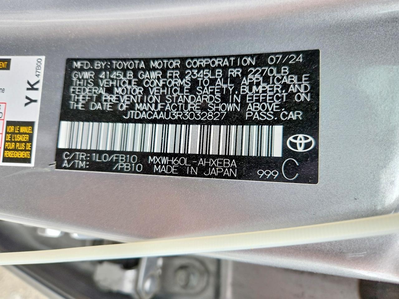 2024 TOYOTA PRIUS