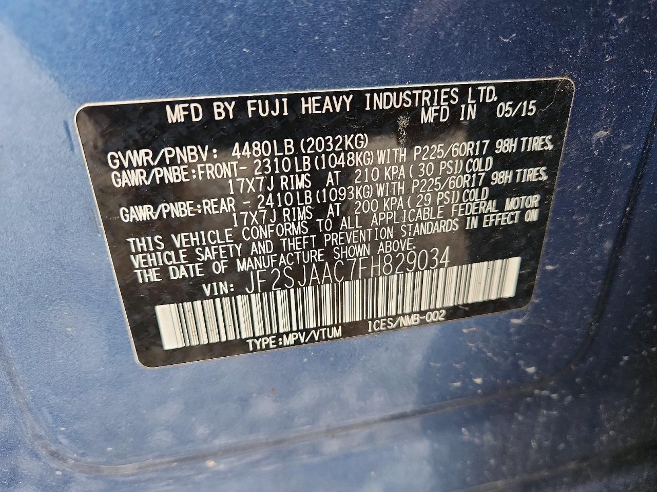 2015 SUBARU FORESTER