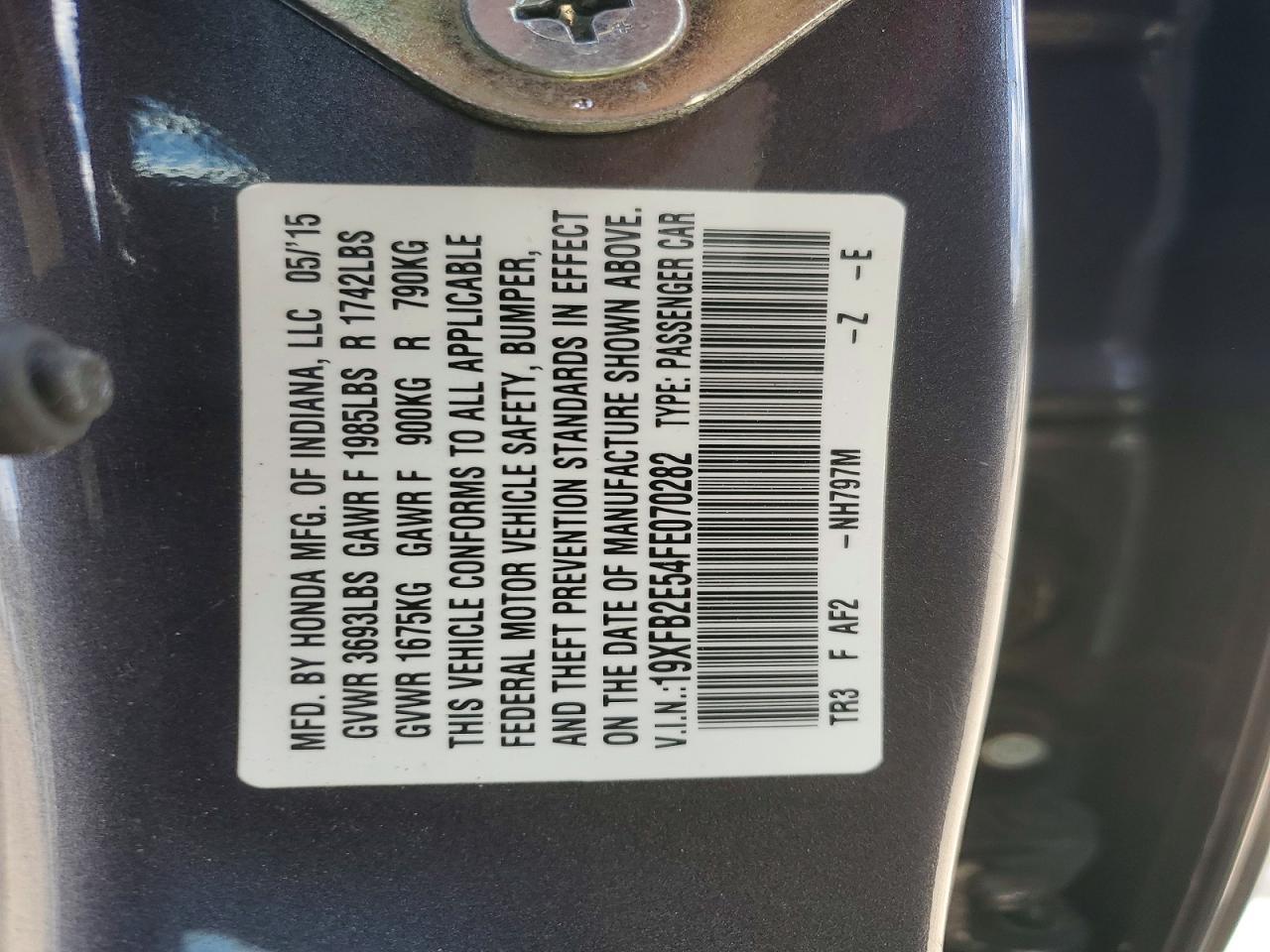 2015 HONDA CIVIC